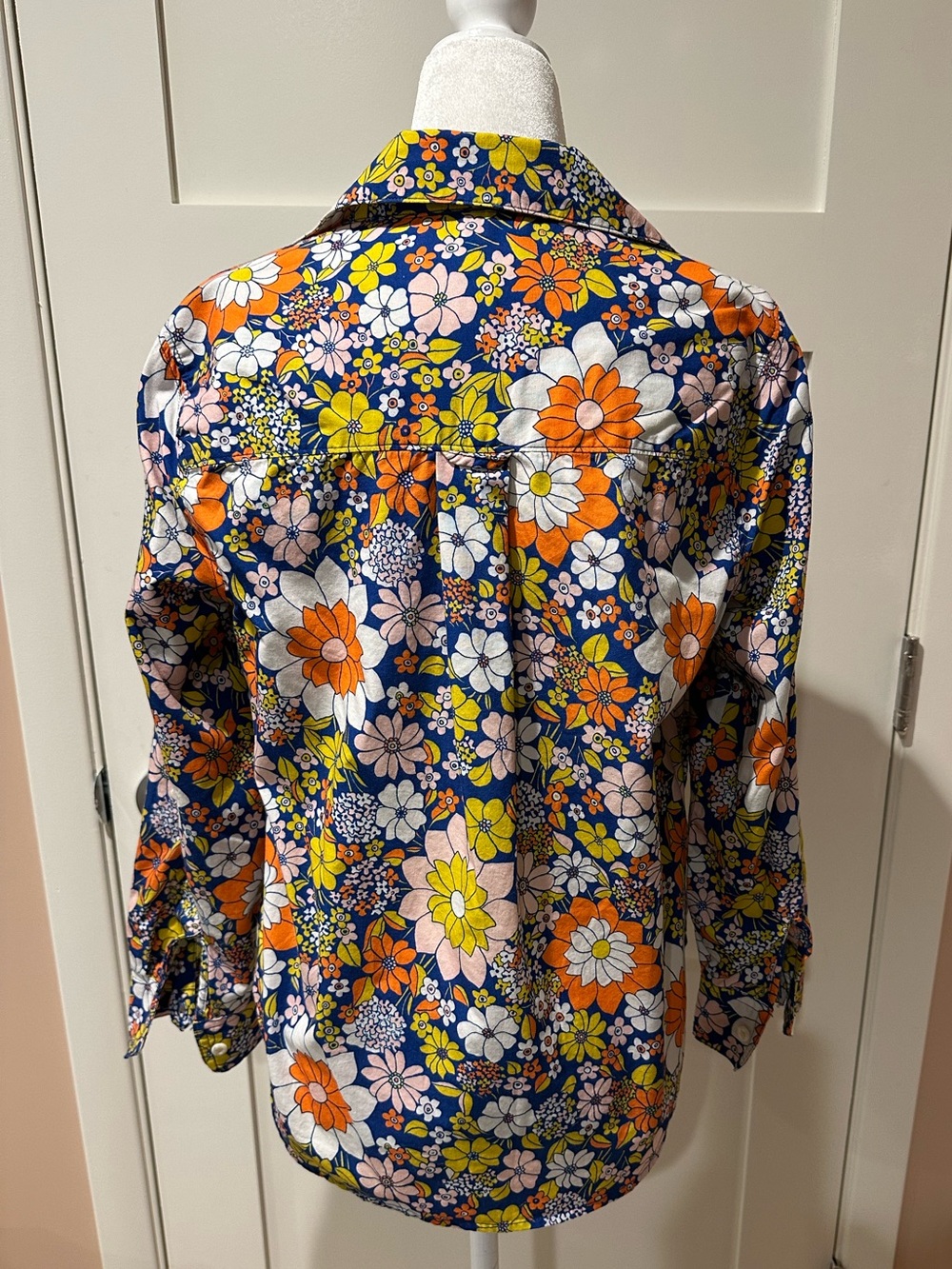Maeve Anthropologie size S petite 100% cotton floral pattern button down - Picture 6 of 15